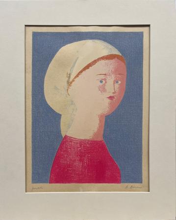 Quadro di Antonio Bueno Figura - litografia carta 